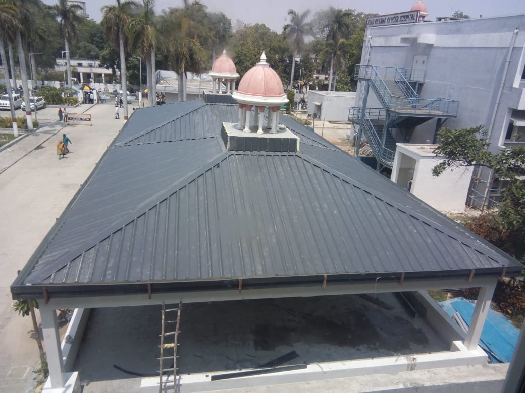 CANOPY FOR PATIENT SEATING AREA AT HBCH VARANASI